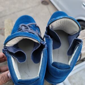 Giuseppe Zanotti Blue Suede High-Top Sneakers